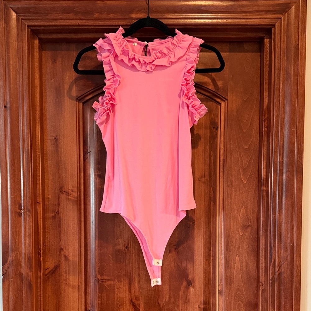 Pink Ruffled Bodysuit